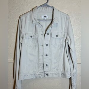 Paige Cream Off White Denim Jacket Womens Medium